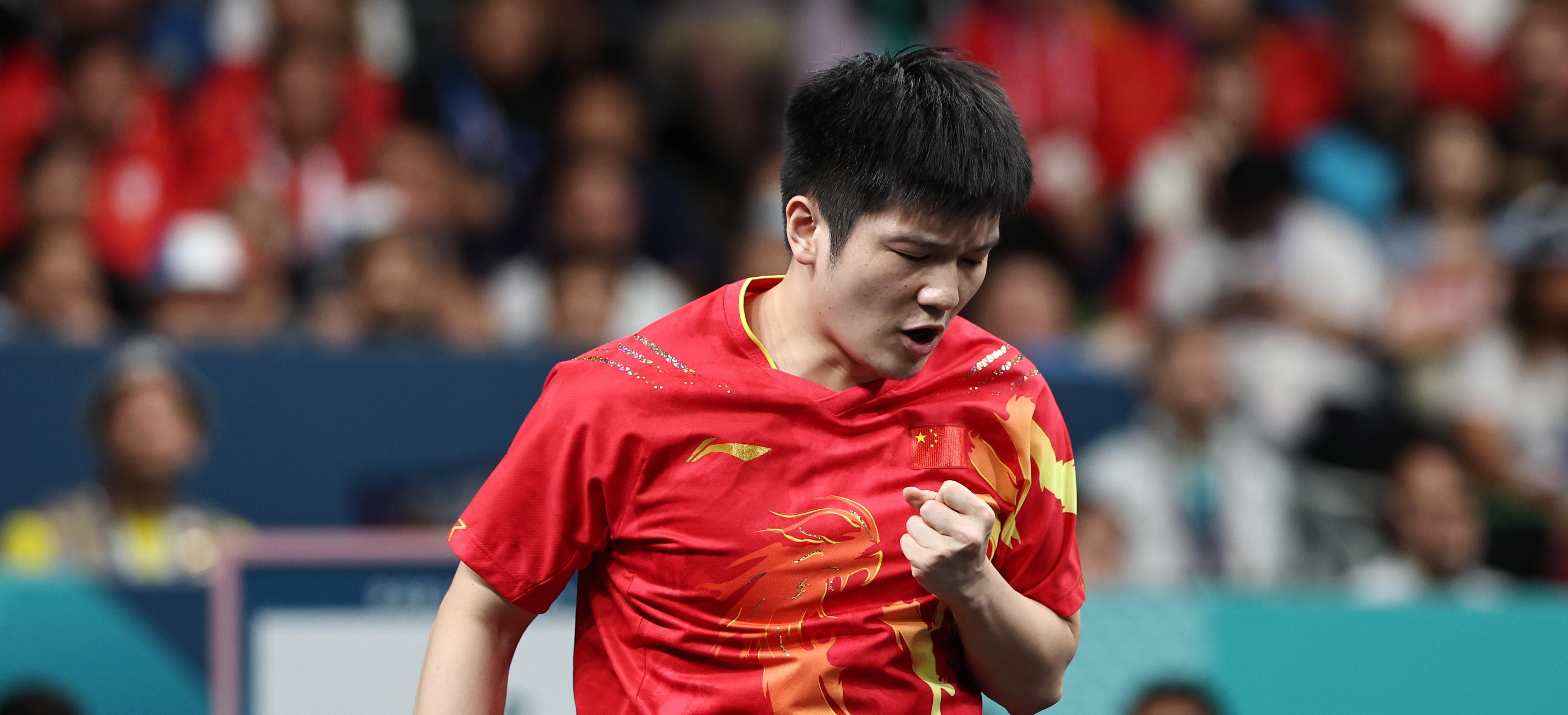 包含法国乒乓球队碾压比利时乒乓球队，樊振东送出助攻的词条